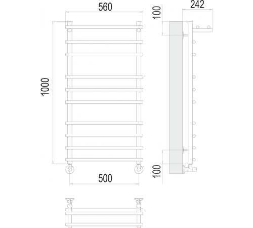 Ватра с/п П10 500х1000 Полотенцесушитель TERMINUS
