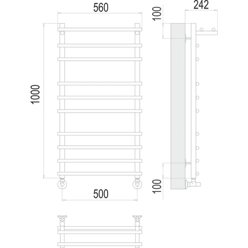 Ватра с/п П10 500х1000 Полотенцесушитель TERMINUS