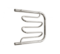 Водяной полотенцесушитель «Dw» с полочкой, вакуумное - золотой хром, (1") 50/60 (Dvin)