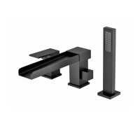 Смеситель на борт ванны Groсenberg GB6008-2 Черный матовый