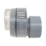Канализационный воздушный клапан McAlpine ф110 с прозрачной крышкой с глад. оконч. MRAA1PS-CLEAR (МсАлпине)