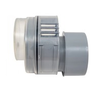 Канализационный воздушный клапан McAlpine ф110 с прозрачной крышкой с глад. оконч. MRAA1PS-CLEAR (МсАлпине)