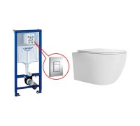 Комплект Инсталляция GROHE Rapid SL+ Унитаз подвесной CERONDA CR001
