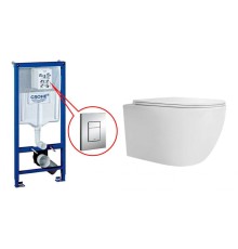 Комплект Инсталляция GROHE Rapid SL+ Унитаз подвесной CERONDA CR001