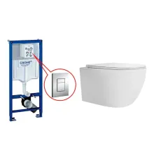 Комплект Инсталляция GROHE Rapid SL+ Унитаз подвесной CERONDA CR001