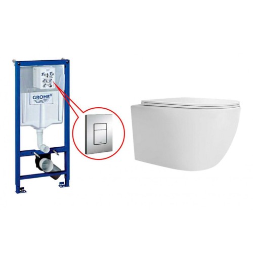 Комплект Инсталляция GROHE Rapid SL+ Унитаз подвесной CERONDA CR001