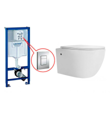 Комплект Инсталляция GROHE Rapid SL+ Унитаз подвесной CERONDA CR008