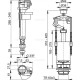 Выпускной комплект со стоп кнопкой А17 3/8", нижний Alcaplast SA2000S