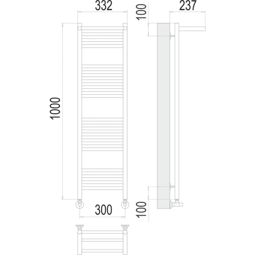 Аврора с/п П20 300х1000 Полотенцесушитель TERMINUS
