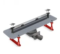 Линейный трап для душа ультратонкая модель ZEISSLER с дизайн-вставкой Evolux Slim 400*70 (ZSt.1141.4002 ЗЕСЛЛЕР)