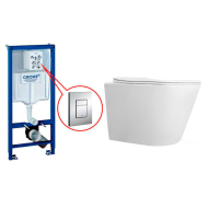 Комплект Инсталляция GROHE Rapid SL+Унитаз подвесной CERONDA CR002