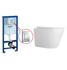 Комплект Инсталляция GROHE Rapid SL+Унитаз подвесной CERONDA CR002