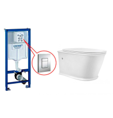 Комплект Инсталляция GROHE Rapid SL+ Унитаз подвесной CERONDA CR003