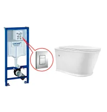 Комплект Инсталляция GROHE Rapid SL+ Унитаз подвесной CERONDA CR003