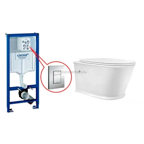 Комплект Инсталляция GROHE Rapid SL+ Унитаз подвесной CERONDA CR003