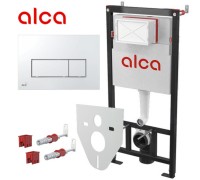 Комплект инсталяция + кнопка хром 4v1 Alcaplast AM101/1120-4:1RUM571-0001 (Алкапласт)