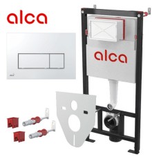 Комплект инсталяция + кнопка хром 4v1 Alcaplast AM101/1120-4:1RUM571-0001 (Алкапласт)