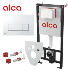 Комплект инсталяция + кнопка хром 4v1 Alcaplast AM101/1120-4:1RUM571-0001 (Алкапласт)