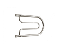 Водяной полотенцесушитель «B» с полочкой, вакуумное - золотой хром, (1") 32/60 (Dvin)