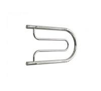 Водяной полотенцесушитель «B» с полочкой, вакуумное - золотой хром, (1") 32/60 (Dvin)