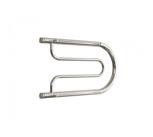 Водяной полотенцесушитель «B» с полочкой, вакуумное - золотой хром, (1") 32/60 (Dvin)