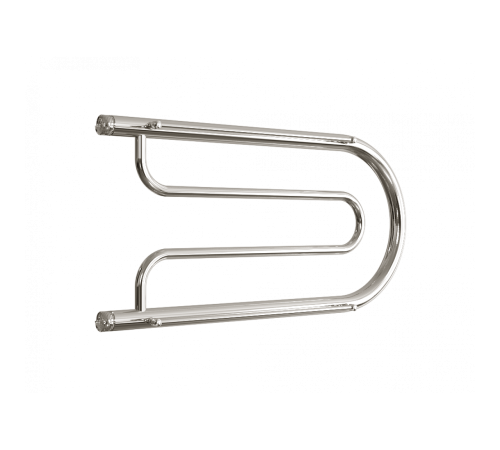 Водяной полотенцесушитель «B» с полочкой, вакуумное - золотой хром, (1") 32/70 (Dvin)