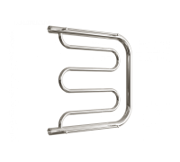 Водяной полотенцесушитель «D» с полочкой, полимерное - черный матовый, (1") 60/60 (Dvin)