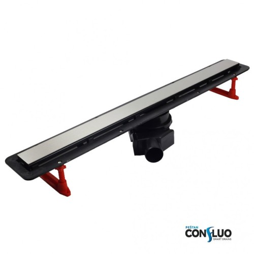 Душевой лоток Confluo Frameless Line 650 Black Glass-артикул-13701204