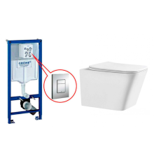 Комплект Инсталляция GROHE Rapid SL+ Унитаз подвесной CERONDA CR004
