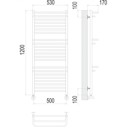 Орион П22 500х1200 Полотенцесушитель TERMINUS