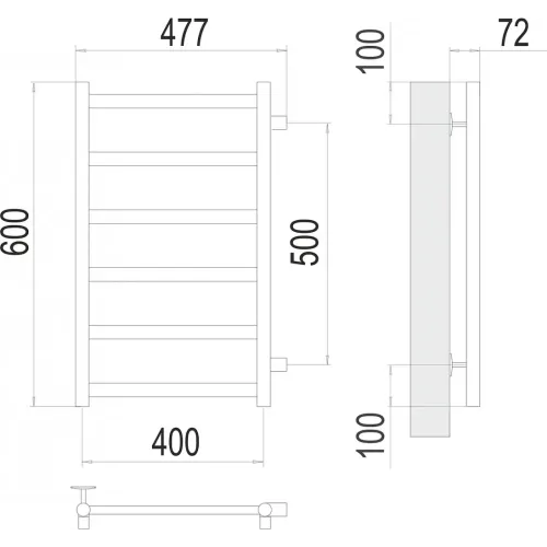 Аврора П6 400х600 Полотенцесушитель TERMINUS