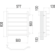 Виктория П6 500х600 бп500 Полотенцесушитель TERMINUS