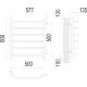 Виктория П6 500х600 бп500 Полотенцесушитель TERMINUS