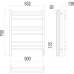 Прато П9 500х700 электро (sensor quick touch) Полотенцесушитель TERMINUS