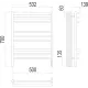 Прато П9 500х700 электро (sensor quick touch) Полотенцесушитель TERMINUS