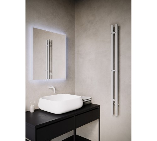 Стойка электро DUO круг1200 крашеный TERMINUS, RAL 9003 матовый