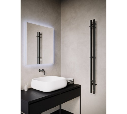 Стойка электро DUO круг1200 крашеный TERMINUS, RAL 9005 матовый