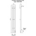 Стойка электро TRES круг1200 крашеный TERMINUS, RAL 9005 матовый