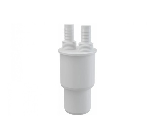 Адаптер McAlpine для подключения слива, с 2-мя прямыми отводами, вход D=14 мм, 1/2"Н (МсАлпине)