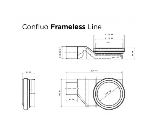 Душевой лоток Confluo Frameless Line 750 Black Glass-артикул-13701205