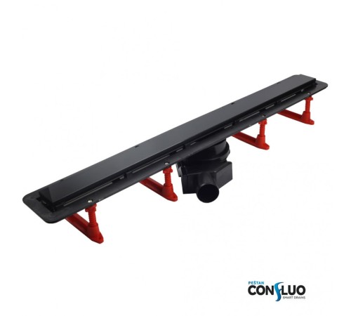 Душевой лоток Confluo Frameless Line 750 Black Glass-артикул-13701205