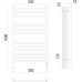 Ватикан П12 500х1000 электро (sensor quick touch) Полотенцесушитель TERMINUS)