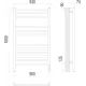 Ватикан П12 500х1000 электро (sensor quick touch) Полотенцесушитель TERMINUS)
