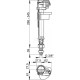 Впускной механизм с нижней подводкой и металлической резьбой 3/8" Alcaplast A18