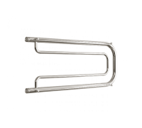 Водяной полотенцесушитель «A» с полочкой, вакуумное - золотой хром, (1") 32/80 (Dvin)