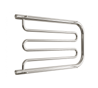 Водяной полотенцесушитель «D» с полочкой, полимерное - черный матовый, (1") 50/80 (Dvin)