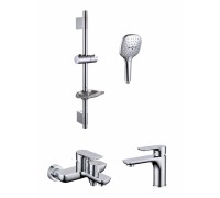 Набор для ванны 3 в 1 Grocenberg GB1009 Хром