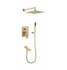 Душевая система скрытого монтажа Grocenberg GB5089MG-1 Матовое золото