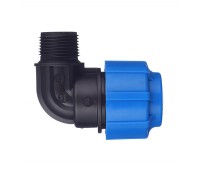 Уголок с наружной резьбой 25x3/4" ПНД Политэк