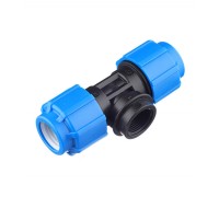 Тройник с внутренней резьбой 32x1"x32 ПНД Политэк